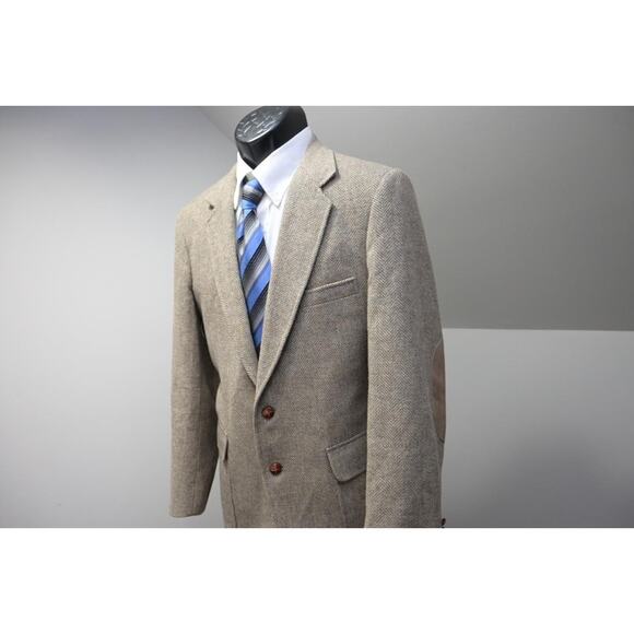VTG Boston Harbor Tweed Handwoven Wool Blazer Sports Jacket Mens Sz 38 R - Picture 3 of 13